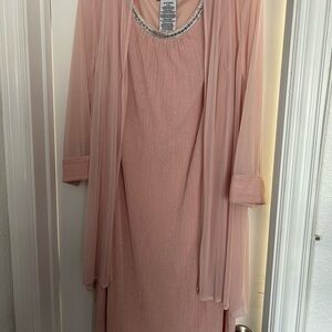 R&M Richards Pink Dress with Rhinestone Detail